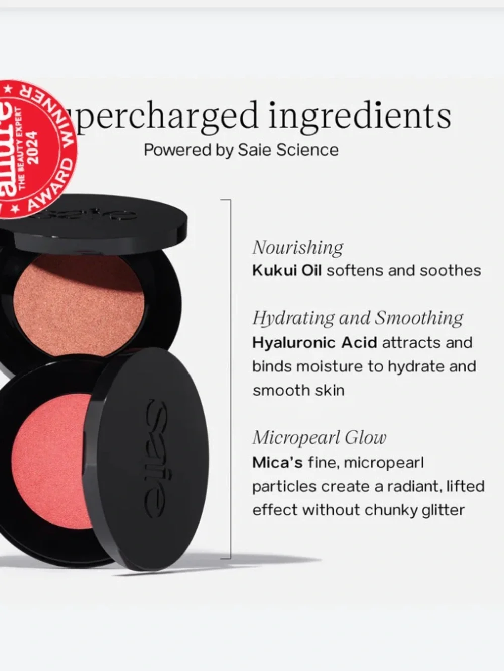 Saie Glow Sculpt Multi Use Cream Highlighting Blush in Quartz Glow warm bronze